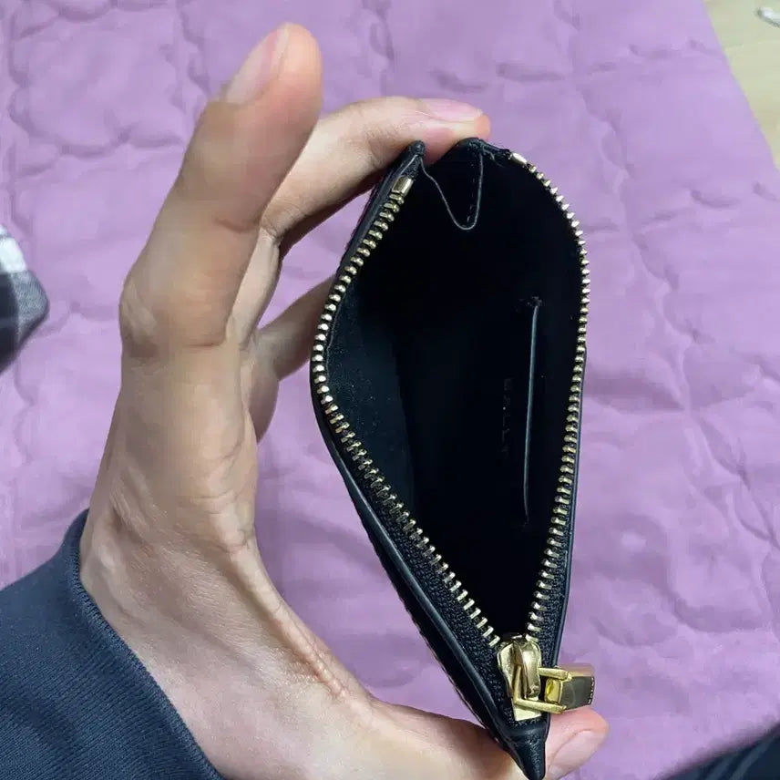 [BUNJANG] Bally Signature Zipper Card Wallet / 발리 Bally 시그니처 지퍼 카드 지갑