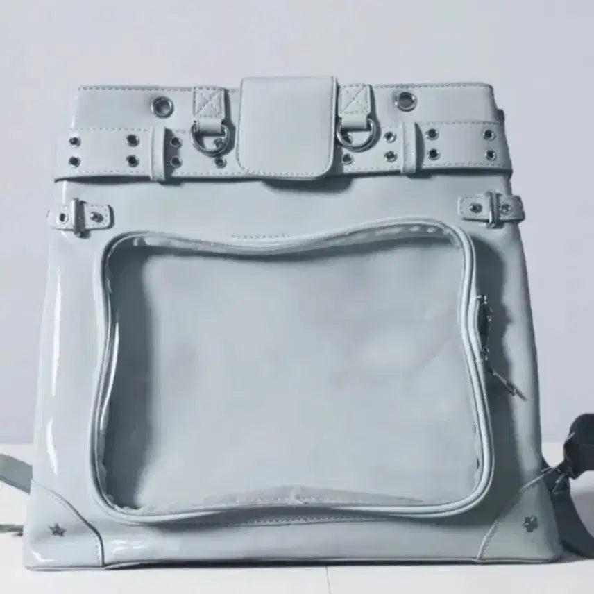 [BUNJANG] Pastel Blue Ita Bag Backpack / 파스텔 블루 이타백 인형 가방 백팩