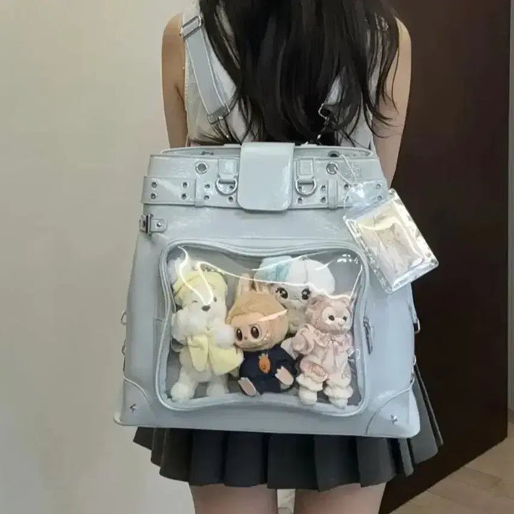 [BUNJANG] Pastel Blue Ita Bag Backpack / 파스텔 블루 이타백 인형 가방 백팩