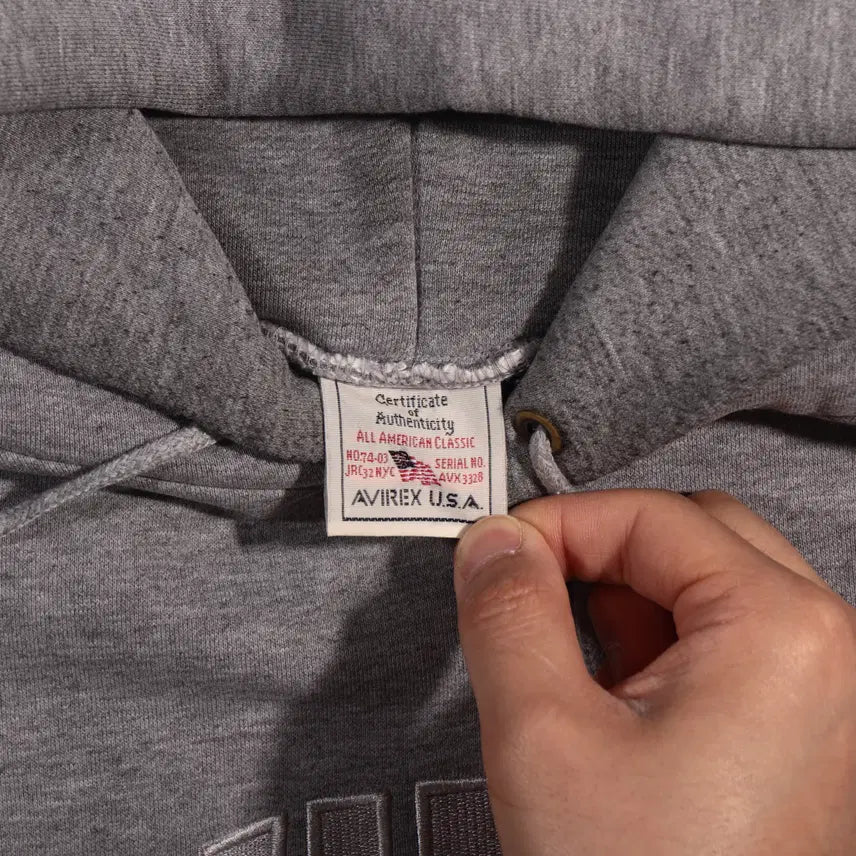 [BUNJANG] Avirex Big Logo Hoodie C409 / 아비렉스 빅로고 후드티 C409
