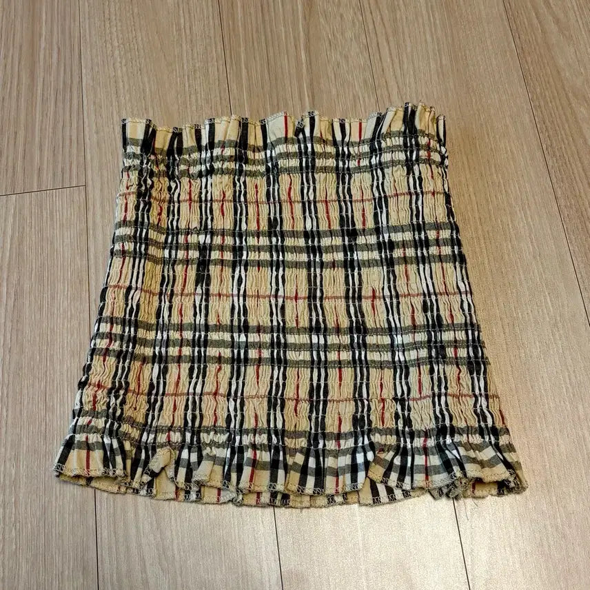 [BUNJANG] Checkered Shirred Tube Top / 체크 셔링 튜브탑