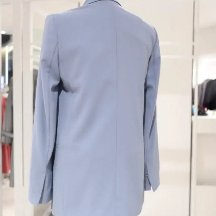[BUNJANG] It MICHAA Sky Blue Double Jacket (55-66) / 잇미샤 하늘색 봄자켓(55-66)