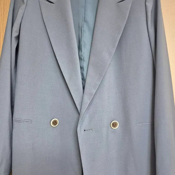 [BUNJANG] It MICHAA Sky Blue Double Jacket (55-66) / 잇미샤 하늘색 봄자켓(55-66)