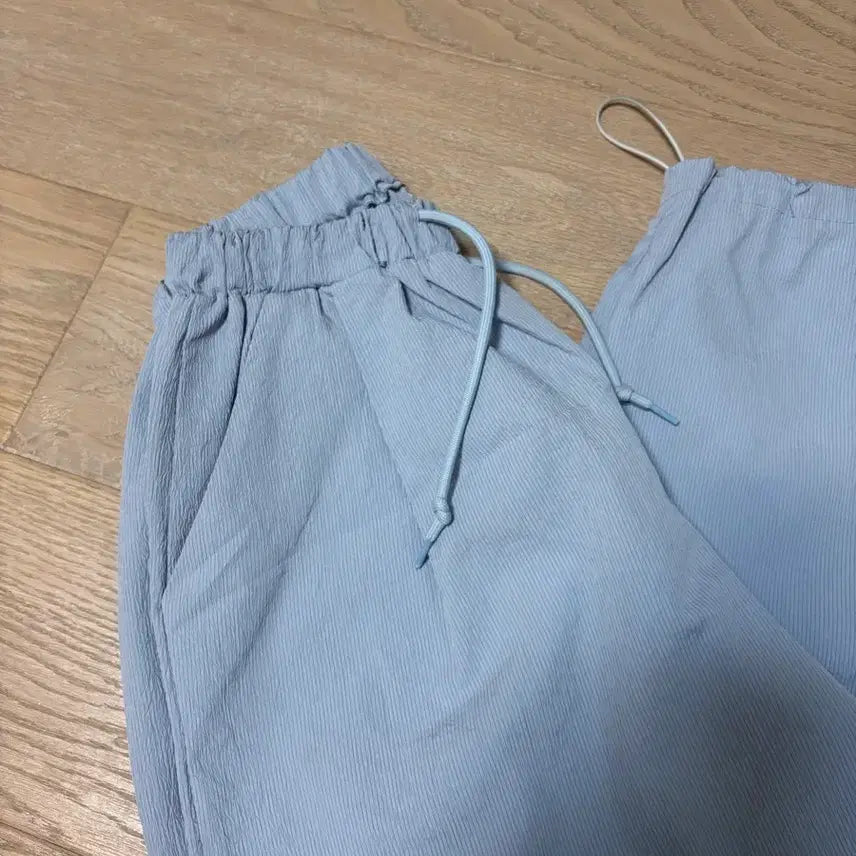 [BUNJANG] Seersucker Striped Cargo Jogger Pants / 시어서커 밴딩 조거 카고 팬츠