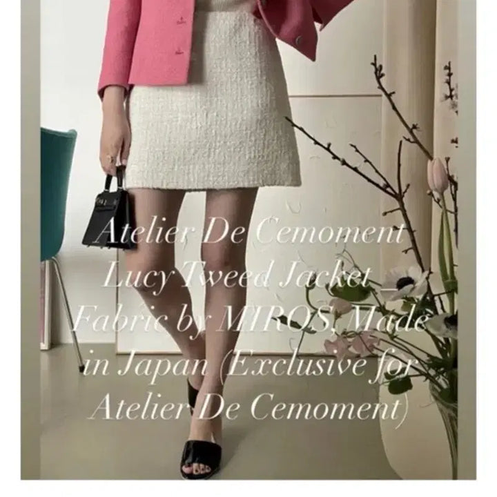 [BUNJANG] Atelier Saimon Miros Pink Tweed Jacket / 아뜰리에 쎄모먼 Miros 핑크 트위드자켓36사이즈