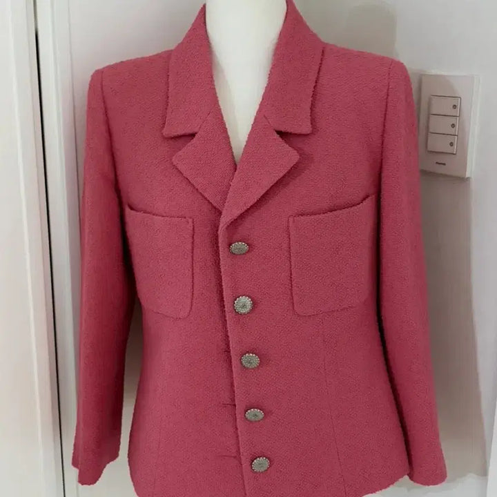 [BUNJANG] Atelier Saimon Miros Pink Tweed Jacket / 아뜰리에 쎄모먼 Miros 핑크 트위드자켓36사이즈