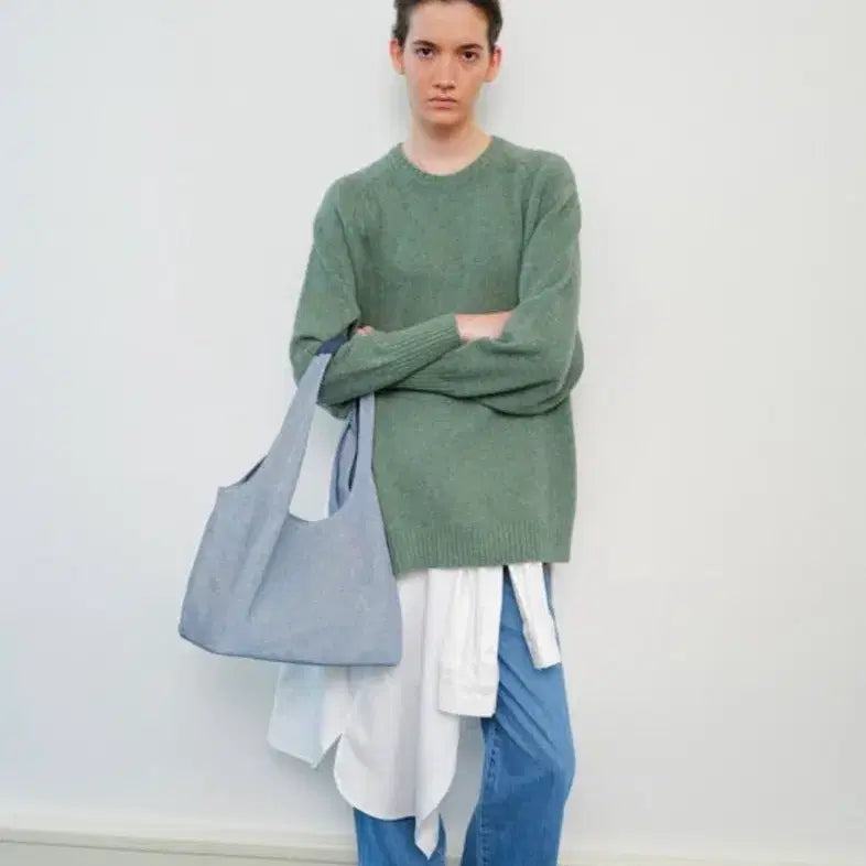 [BUNJANG] MOONDAL Beak Shoulder Bag Ice Blue / 문달 MOONDAL beak백 숄더백 아이스블루 새상품