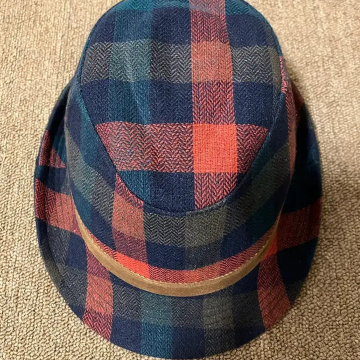[BUNJANG] Unbranded Check Fedora Hat / 체크 페도라 중절모 새상품