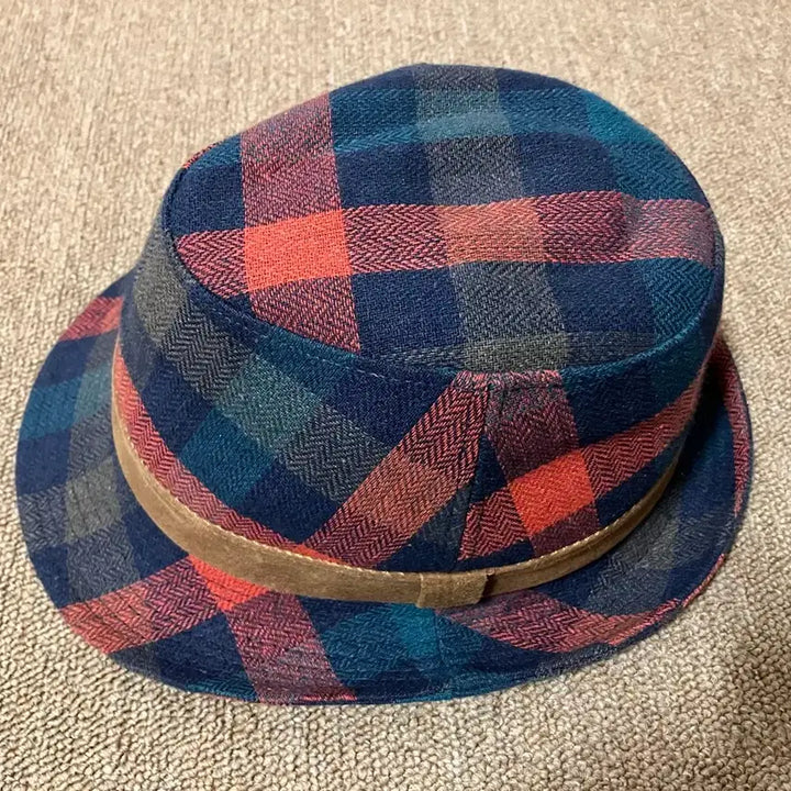 [BUNJANG] Unbranded Check Fedora Hat / 체크 페도라 중절모 새상품
