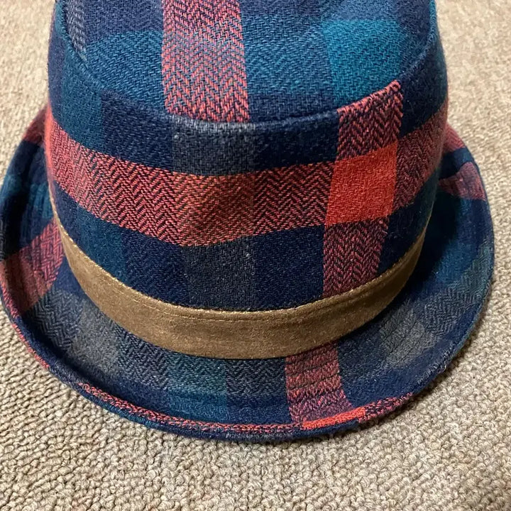 [BUNJANG] Unbranded Check Fedora Hat / 체크 페도라 중절모 새상품
