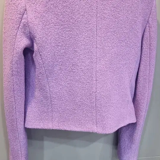 [BUNJANG] ZARA Purple Tweed Crop Jacket XS / 자라 퍼플 트위드 크롭 자켓 XS