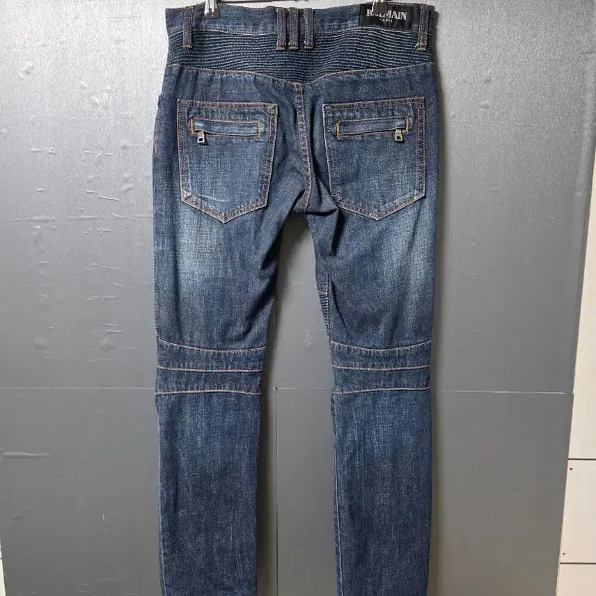 [BUNJANG] Balmain Biker Slim Fit Denim Jeans (Waist 28-29") / 발망   데님  청바지  허리둘레  28-29인치