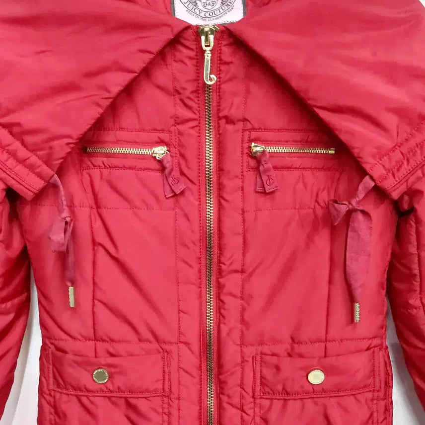 [BUNJANG] J.C. De Castelbajac Short Sleeve Lightweight Quilted Hooded Jacket / 주시꾸뛰르 빈티지 S(p) 숏슬리브 경량 퀼 후디 자켓. RD. -A