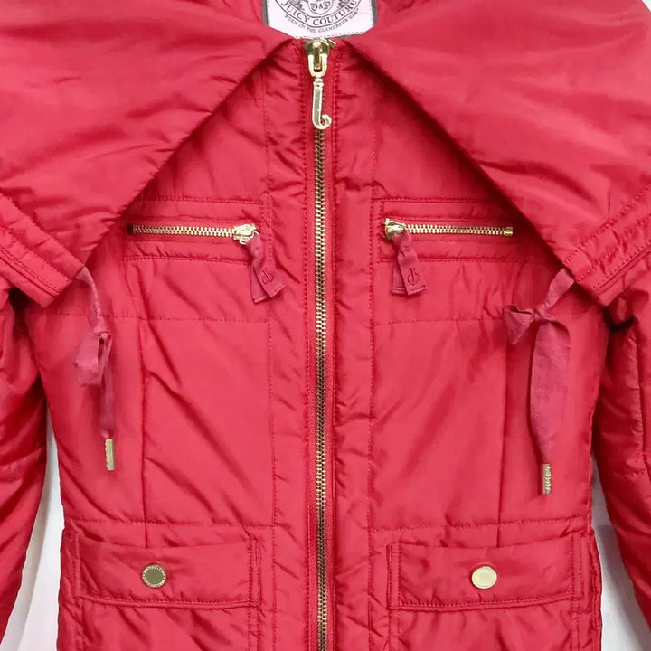 [BUNJANG] J.C. De Castelbajac Short Sleeve Lightweight Quilted Hooded Jacket / 주시꾸뛰르 빈티지 S(p) 숏슬리브 경량 퀼 후디 자켓. RD. -A