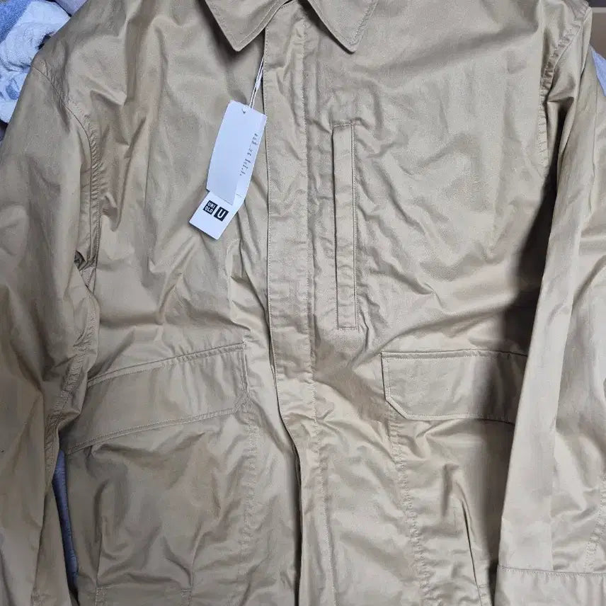 [BUNJANG] Uniqlo U Oversized Utility Jacket Beige M / 유니클로 U 오버사이즈 유틸리티 자켓 베이지 M
