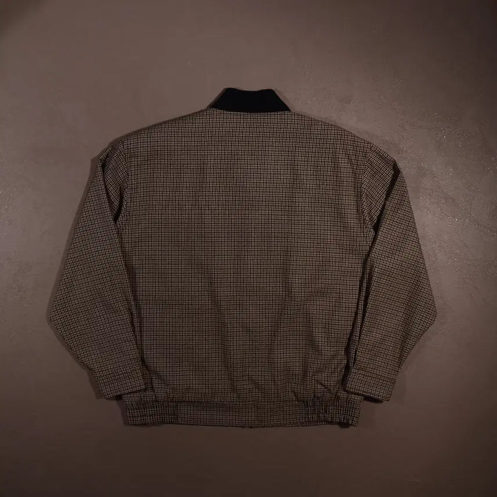 [BUNJANG] Yves Saint Laurent Checkered Blouson Jacket / 입생로랑 체크 블루종 자켓 C421