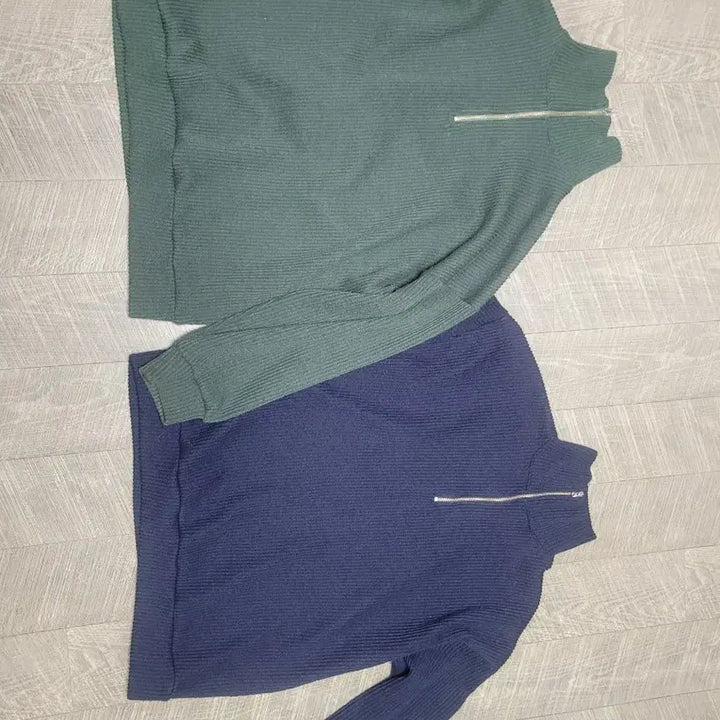 [BUNJANG] Lynwood Half-Zip Sweater Green/Navy / Lynwood 반집업 스웨터 녹색/남색