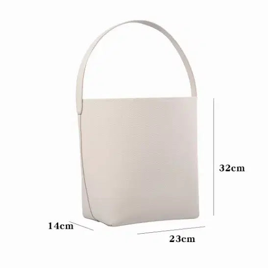 [BUNJANG] Handmade Natural Cowhide Square Tote Bag / 수제 천연 소가죽 사각 토트백 숄더백 파크백 가방