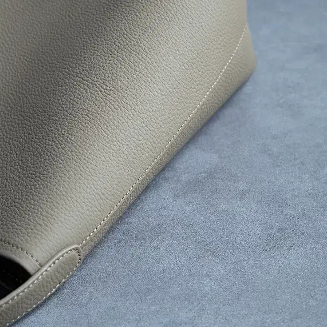 [BUNJANG] Handmade Natural Cowhide Square Tote Bag / 수제 천연 소가죽 사각 토트백 숄더백 파크백 가방