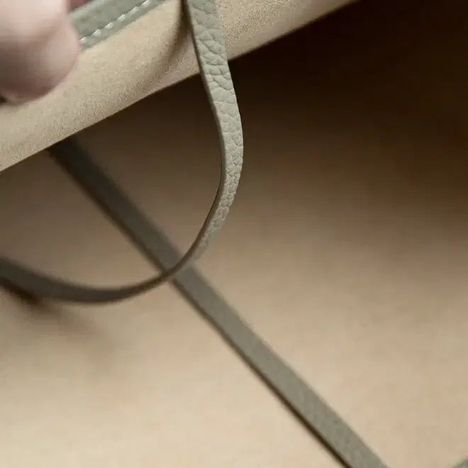 [BUNJANG] Handmade Natural Cowhide Square Tote Bag / 수제 천연 소가죽 사각 토트백 숄더백 파크백 가방