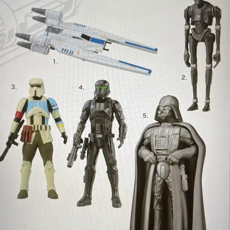[BUNJANG] Takara Tomy Star Wars Rogue One Premium Figure Collection / 메타코레 스타워즈 로그원 프리미엄 피규어 컬랙션 5종다스베이더등