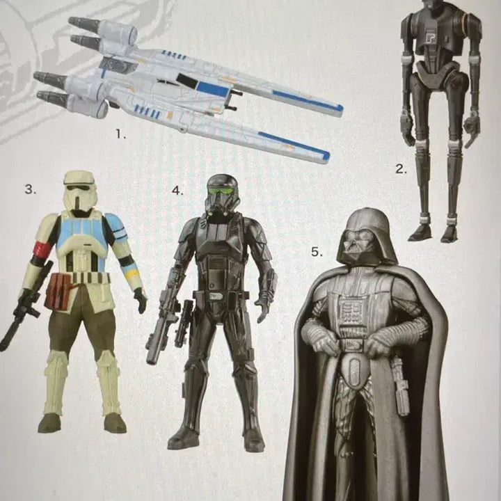 [BUNJANG] Takara Tomy Star Wars Rogue One Premium Figure Collection / 메타코레 스타워즈 로그원 프리미엄 피규어 컬랙션 5종다스베이더등