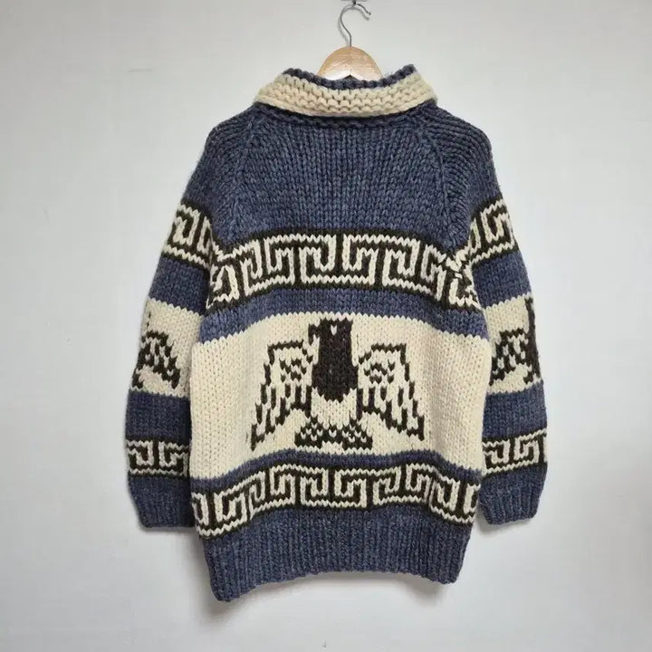 [BUNJANG] Cowichan Shepherd Eagle Pattern Cardigan / 코위찬셰퍼드 독수리 코위찬 가디건 Free사이즈 - K53