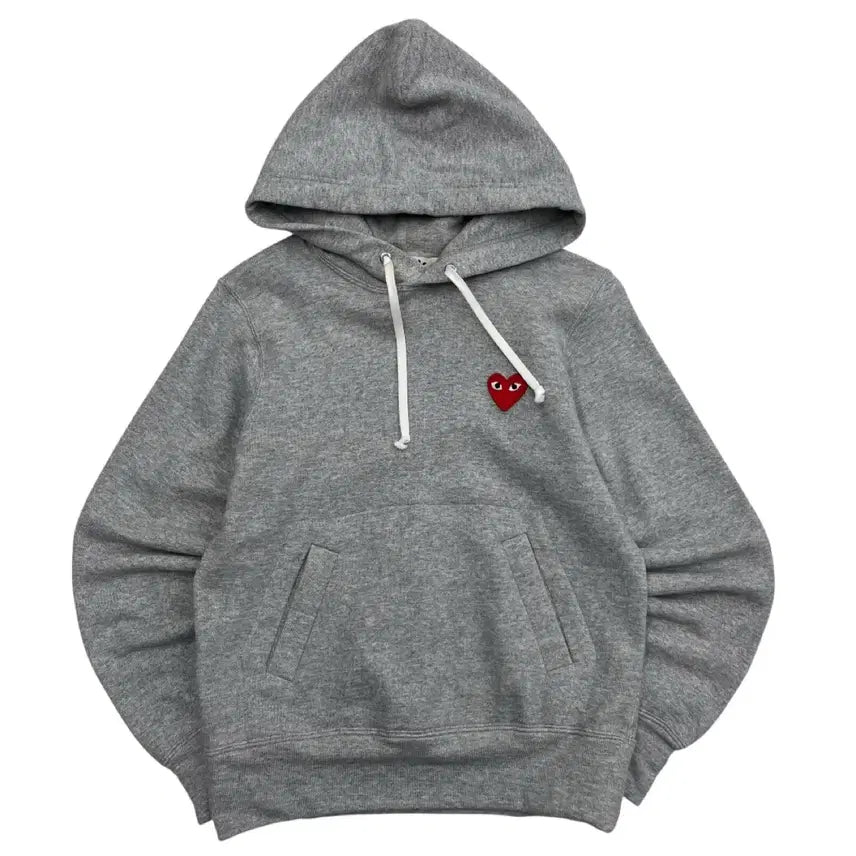 [BUNJANG] Comme des Garcons Heart Patch Gray Hoodie / 꼼데가르송 하트와펜 그레이 후드
