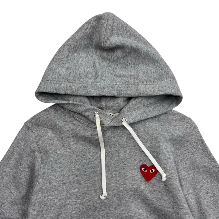 [BUNJANG] Comme des Garcons Heart Patch Gray Hoodie / 꼼데가르송 하트와펜 그레이 후드