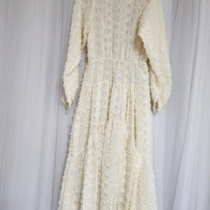 [BUNJANG] Ivory Long Dress / 아이보리 롱 원피스 free