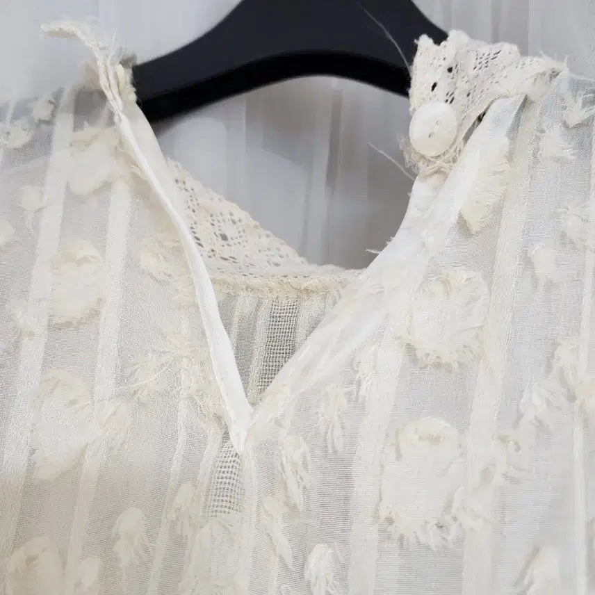 [BUNJANG] Ivory Long Dress / 아이보리 롱 원피스 free