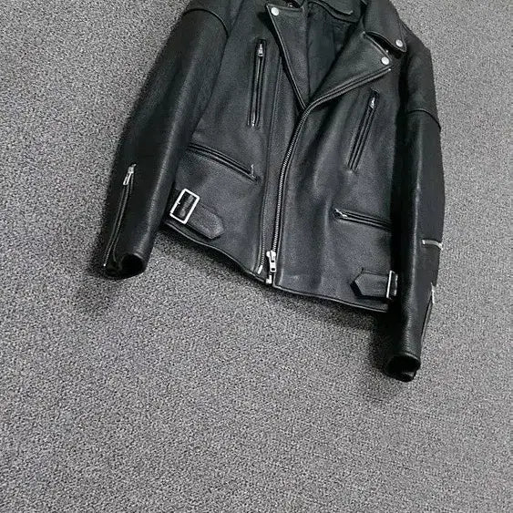 [BUNJANG] VIVASTUDIO Black Leather Rider Jacket / 비바스튜디오 블랙 가죽 라이더 자켓