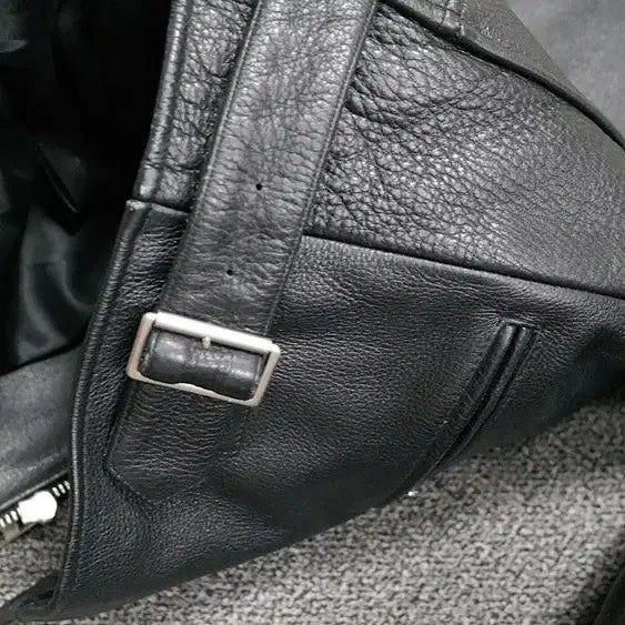 [BUNJANG] VIVASTUDIO Black Leather Rider Jacket / 비바스튜디오 블랙 가죽 라이더 자켓