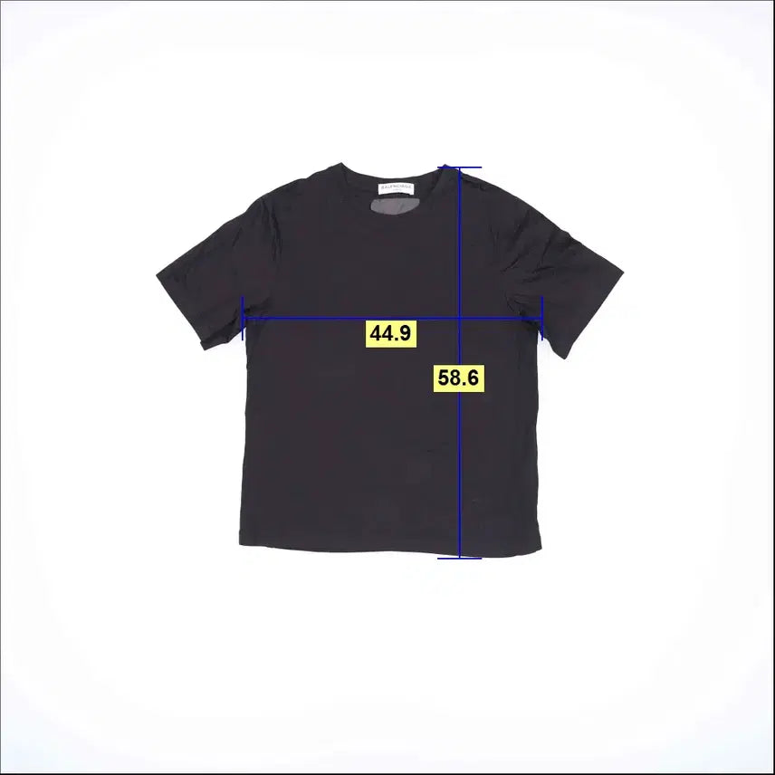 [SOLD OUT] M 발렌시아가 백패치 반팔티 블랙 0309H1