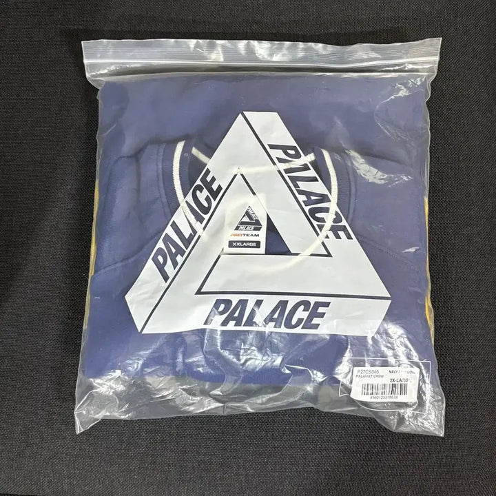 [BUNJANG] Palace Pallamatt Crew Sweatshirt - Navy Yellow XXL / 팔라스 팔라맷 크루 스웻셔츠 맨투맨 XXL