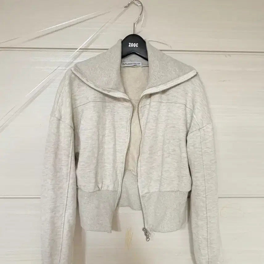 [BUNJANG] Place Studio Oatmeal Cropped Zip-up / 플레이스스튜디오 카라 집업 (오트밀)