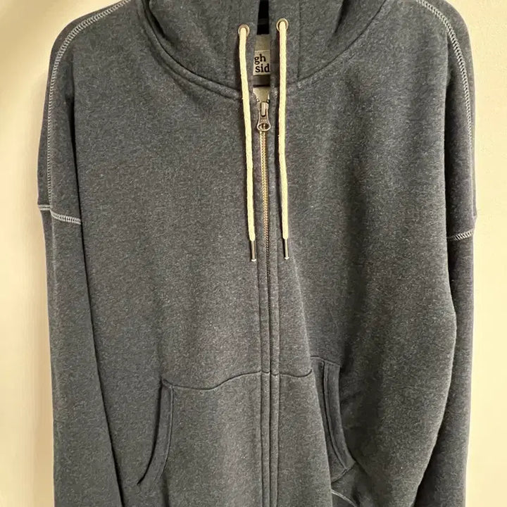 [BUNJANG] Lopsided Oversized Zip Up Hoodie Navy / 러프사이드 Oversized Zip Up Hoodie Navy(2)