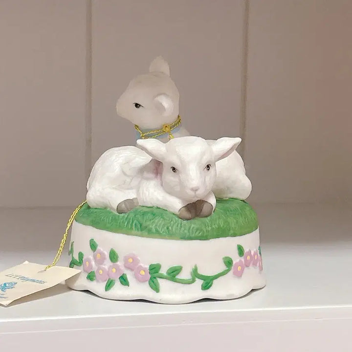 [SOLD OUT] 빈티지 양 오브제 도기 도자기 램