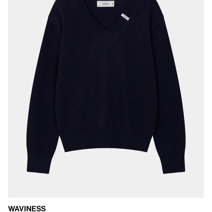 [BUNJANG] Waveis Hoyriger V-Neck Knit Navy / 웨이비니스 호이리거 브이넥 니트 네이비1