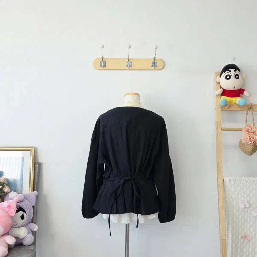 [BUNJANG] RIRI n CO Black Blouse / 빈티지 만원샵 RIRI n CO 블랙 블라우스