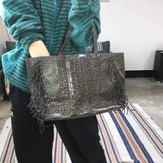 [BUNJANG] LANVIN 0346 Leather Shoulder Handbag Brown Khaki Y2K / 투티/0346 LANVIN 가죽 숄더 핸드백 브라운 카키 유니크 Y2K