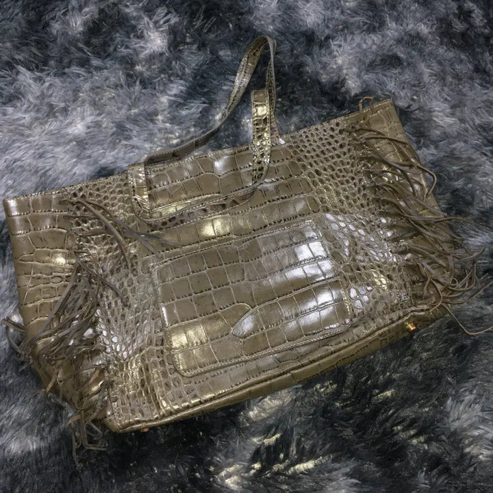 [BUNJANG] LANVIN 0346 Leather Shoulder Handbag Brown Khaki Y2K / 투티/0346 LANVIN 가죽 숄더 핸드백 브라운 카키 유니크 Y2K