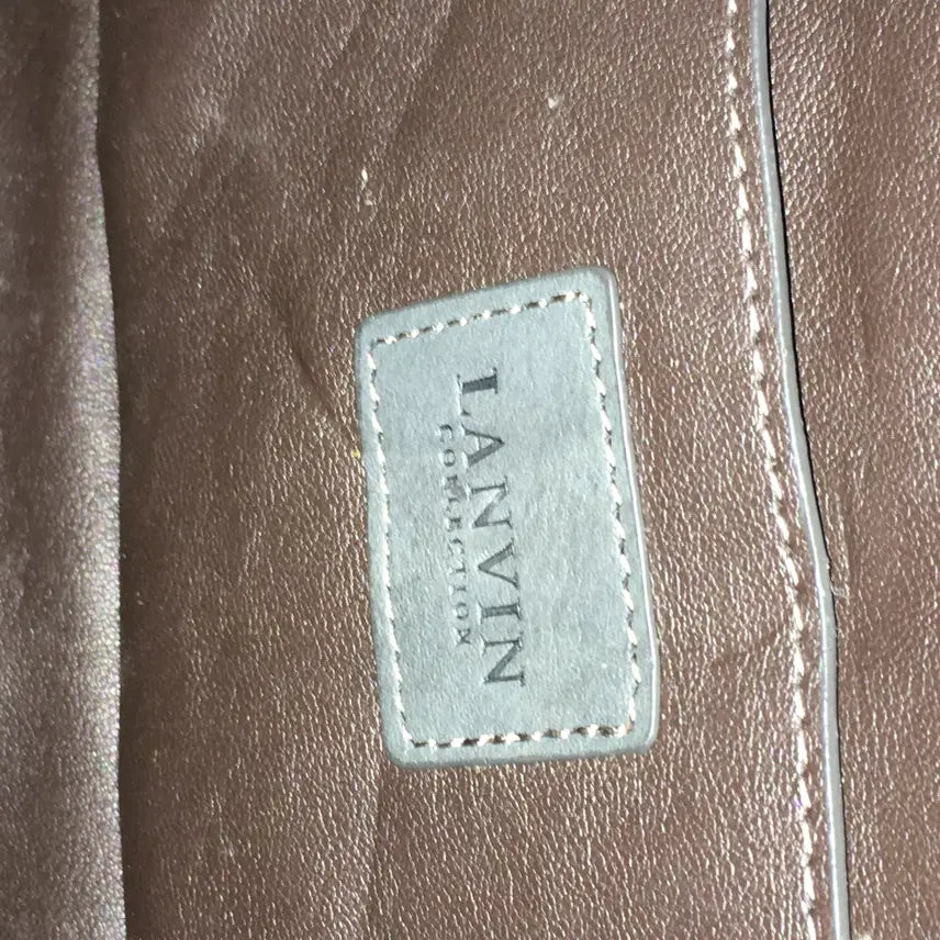 [BUNJANG] LANVIN 0346 Leather Shoulder Handbag Brown Khaki Y2K / 투티/0346 LANVIN 가죽 숄더 핸드백 브라운 카키 유니크 Y2K