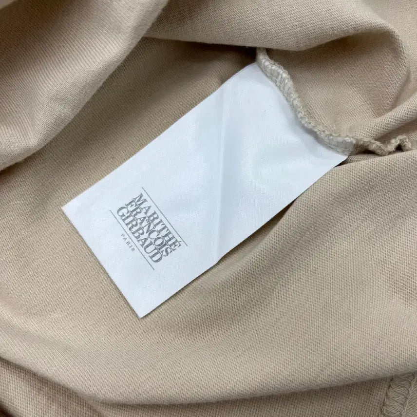 [BUNJANG] Marithe Francois Girbaud Deep Green Logo Beige T-shirt / 마리떼 프랑소와 저버 딥그린 로고 베이지 반팔 M