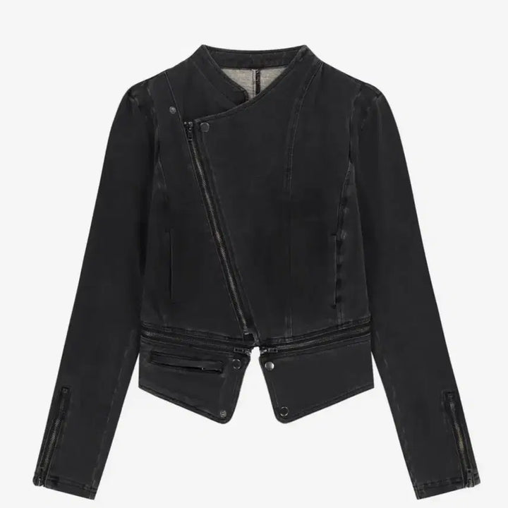 [BUNJANG] Ojos Detachable Span Denim Jacket - Charcoal / 오호스 ojos Detachable Span Denim Jacket 차콜
