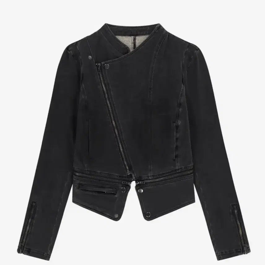 [BUNJANG] Ojos Detachable Span Denim Jacket - Charcoal / 오호스 ojos Detachable Span Denim Jacket 차콜