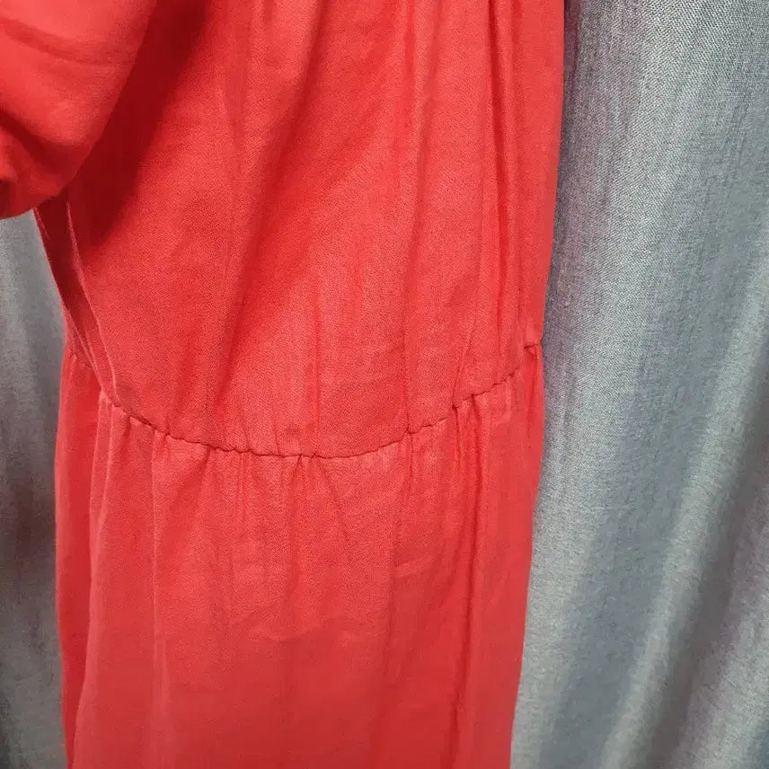 [BUNJANG] Boutique Red Puff Maxi Dress / 부티크 레드 퍼프 맥시원피스