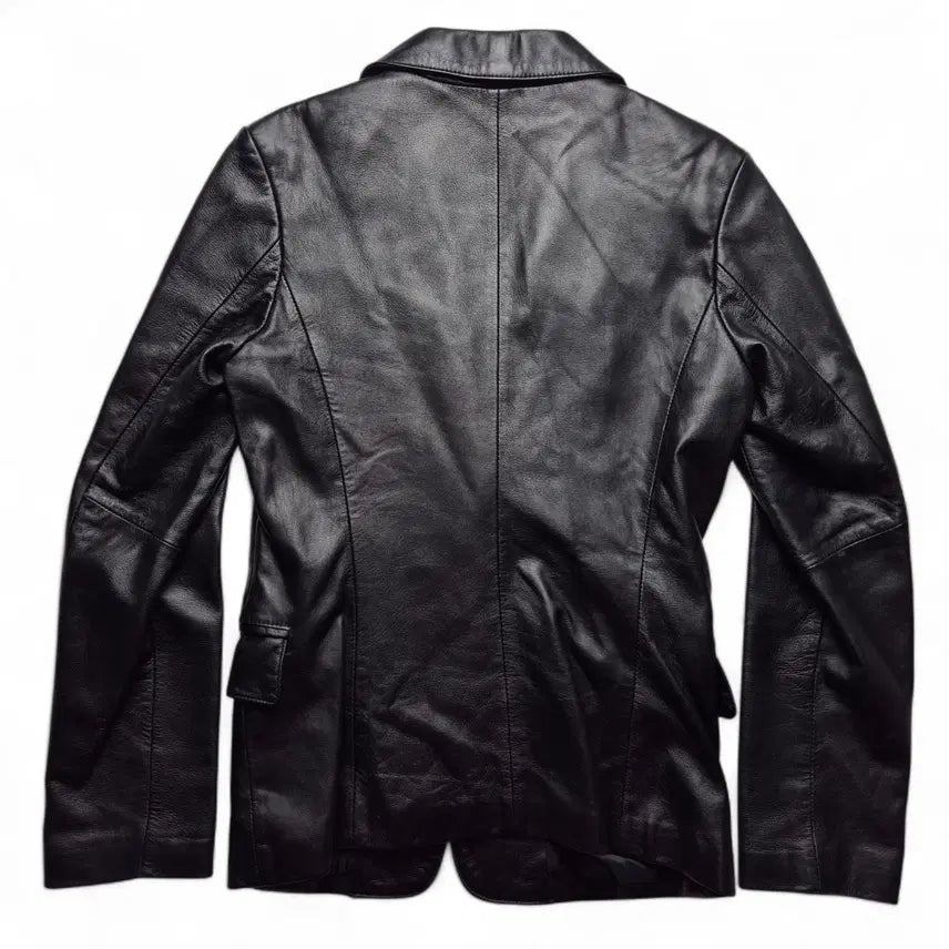 [BUNJANG] Vintage Lambskin Leather Blazer Jacket / [XS] 빈티지 양가죽 블레이저 자켓