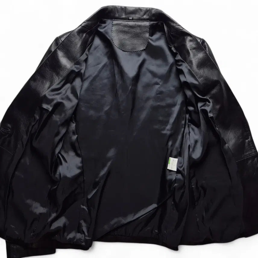 [BUNJANG] Vintage Lambskin Leather Blazer Jacket / [XS] 빈티지 양가죽 블레이저 자켓