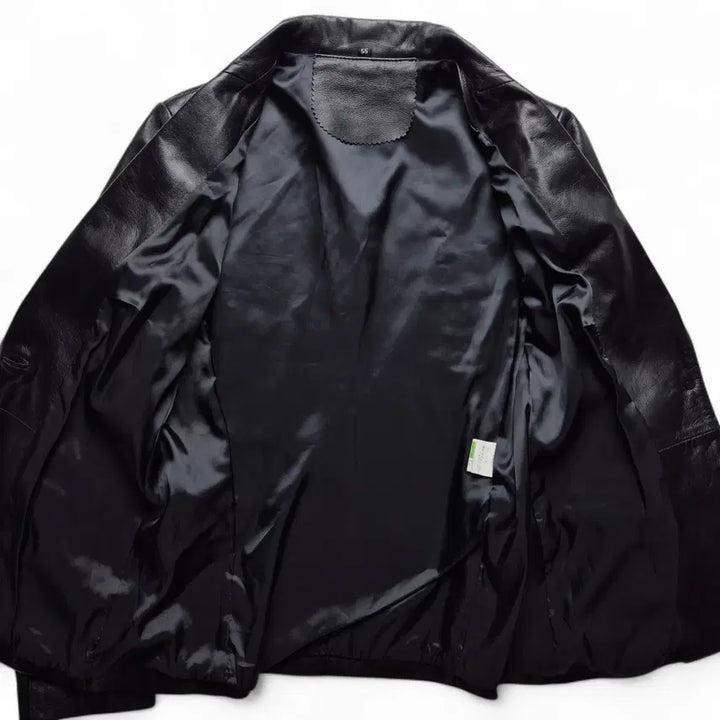 [BUNJANG] Vintage Lambskin Leather Blazer Jacket / [XS] 빈티지 양가죽 블레이저 자켓